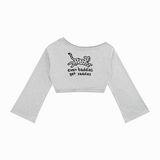 BADDIE SADDIE OFF THE SHOULDER SWEATSHIRT