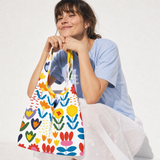 FLOWER POWER FOLDABLE SHOPPING TOTE