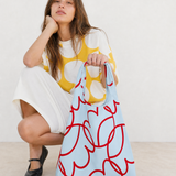 TULIP TRACE FOLDABLE SHOPPING BAG