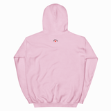 Pink hoodie on a white background